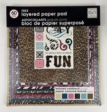 Animal Print Cardstock And Stickers Layered Pad Scrapbook Me And My Big Ideas
