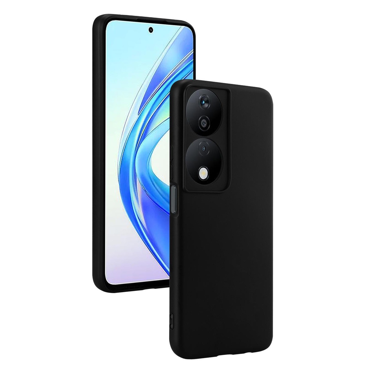 ZXLZKQ Cover per Honor X7b (6.8), Custodia per Telefono Ultrasottile Antiurto e Antigraffio, Morbido Silicone TPU Nero Protettiva Case per Honor X7b - fiore viola
