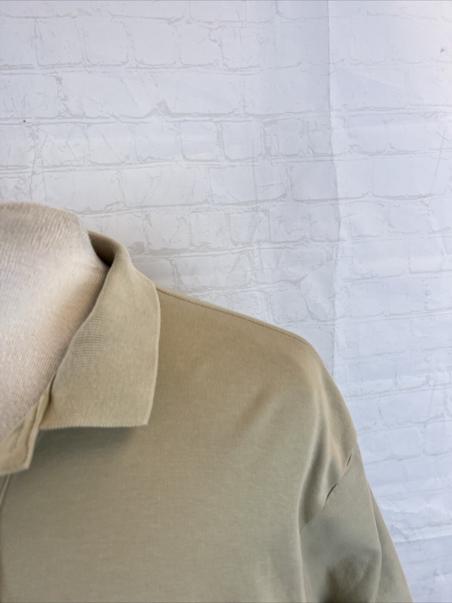 Polo Ralph Lauren Men's Beige Solid Cotton Polo Shirt L $138 | eBay