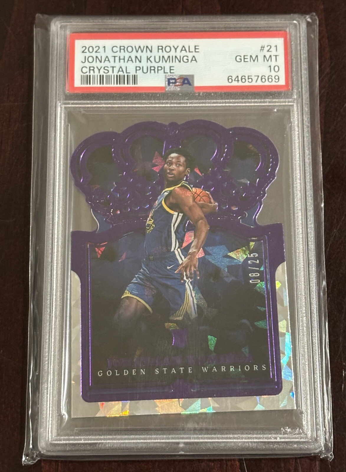 JONATHAN KUMINGA 2021 Crown Royale Crystal Purple RC /25 PSA 10