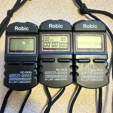 Robic Sport SC-505 Multi-Mode Chronograph 5-Lap Memory Timer Running Racing Blac