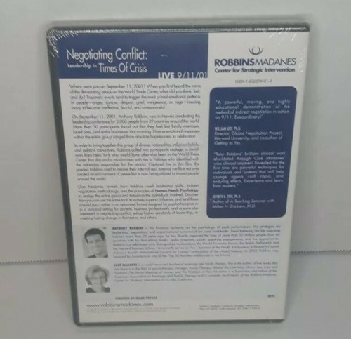 Negotiating Conflict: Leadership In Times of Crisis by Tony Robbins (DVD) New - Picture 2 of 2