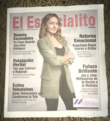 ANGELIQUE BOYER EL ESPECIALITO PERIODICO NY NEWSPAPER MAGAZINE JUNE 14 2024