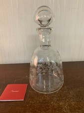 Engraved Vine Crystal Carafe By Baccarat Model 9