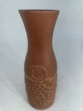 DECANTER JUG GOURMET TOPF GLAZED INSIDE CLAY POTTERY TERRA COTTA FRUIT MOTIF