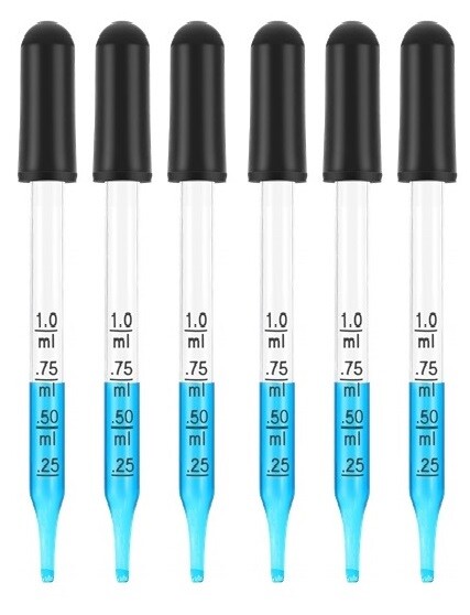 Pack of 6 Medicine Art Essential Oils Eye Dropper Graduated 4