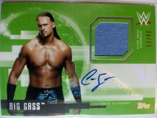 WWE Big Cass 2017 Topps Undisputed Green Autograph Relic Card SN 9 of 25