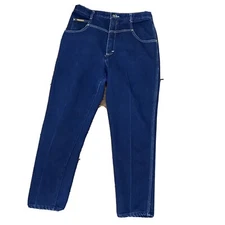 Vintage 80's Gitano Dark Wash High Rise Wide Hips Straight Leg Jeans Size 20 
