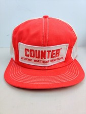 Vintage K Brand USA MADE Counter Farm Patch Trucker Hat Snapback Cap 80s 90s