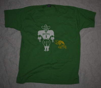 Vintage 80-90s Fruit Of The Loom Best Green  XL T-shirt Cowboys Made in USA