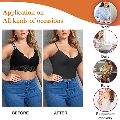 Women Shapewear Bodysuit Tummy Control Body Shaper Sculpting Snatched Waist Cami - Picture 14 of 48