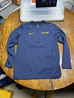 Nike Dri Fit ETSU 1/4 Zip Golf Jacket  Navy East Tennessee State
