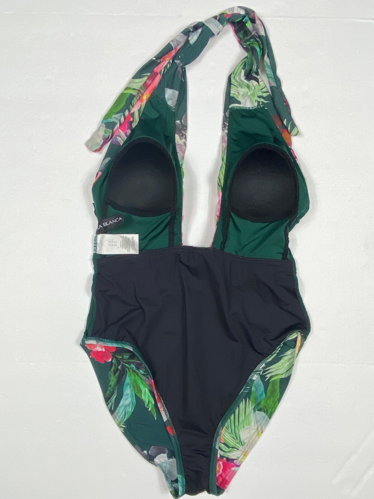 LA BLANCA Beyond The Jungle Plunge One Piece Swimsuit… Gem