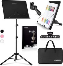 Cahaya 5 In 1 Portable Music Stand With Carrying Bag Adjustable Height Tripod