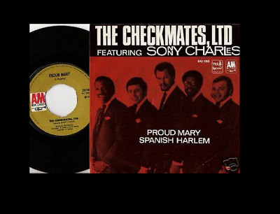 THE CHECKMATES PROUD MARY DANISH 45+PS 1969 SOUL MOD R&B SONNY CHARLES