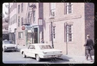 SL97 Original Slide 1965 Kodachrome. Boston street scene woman cars 908a