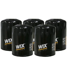 WIX Set of 5 Spin-On Lube Engine Oil Filters For Ford Lincoln Mazda Mercury