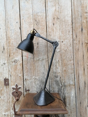 FRENCH ANTIQUE INDUSTRIAL DESIGN DESK LIGHT LAMP FROM GRAS N205 - Picture 8 of 11
