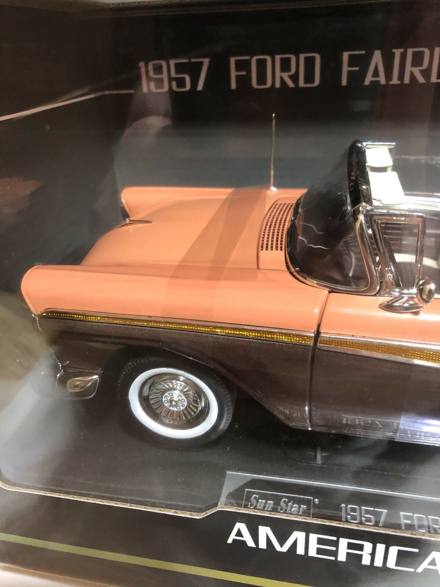 1957 Ford Fairlane Coral /Mocha 1:18 SunStar 1345 | eBay