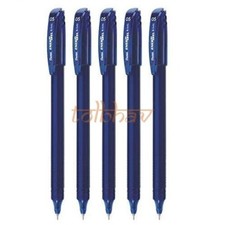 Pentel EnerGel BLN 415 Roller Gel Pen 0.5mm Point Blue Ink - Pack of 5