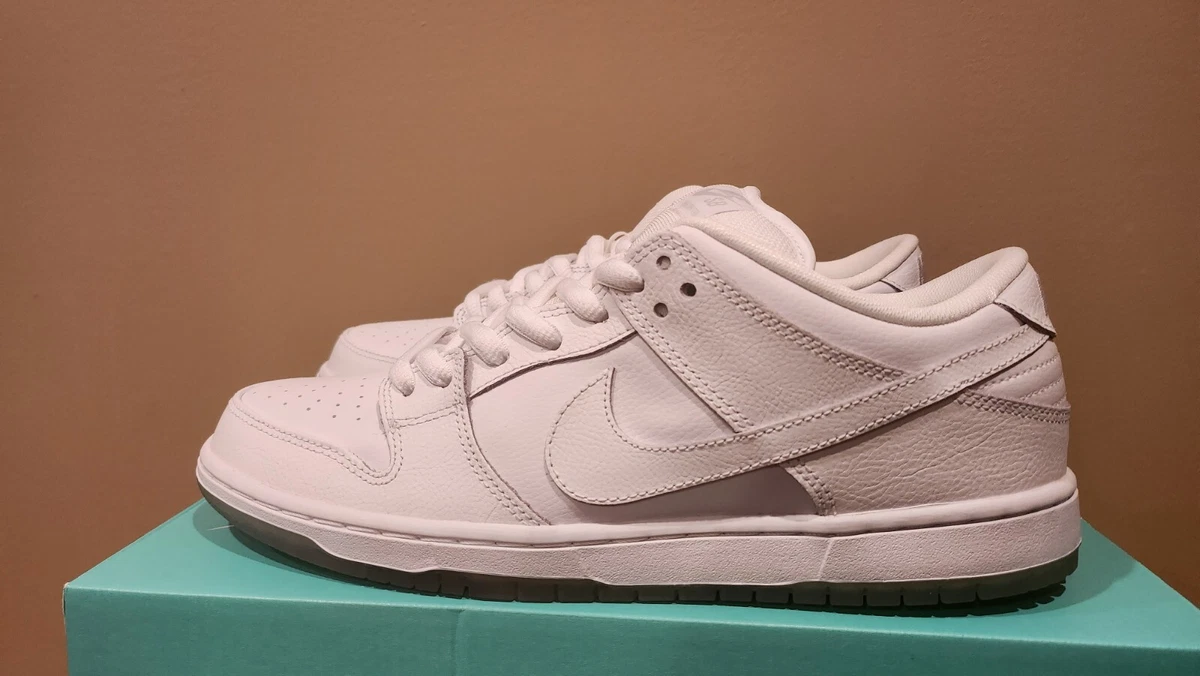 靴Time dunk low pro sb white ice