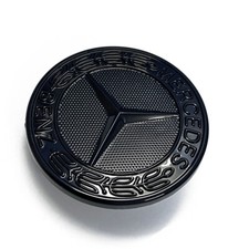 57mm F&uuml;r Mercedes-Benz Vorne Emblem Motorhaube Ersatz Stern Badges Schwarz Glanz