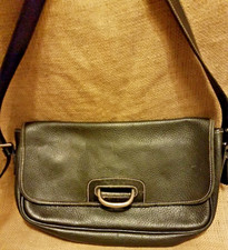 Vintage Dooney  Bourke Black Pebbled Leather Crossbody Shoulder Bag