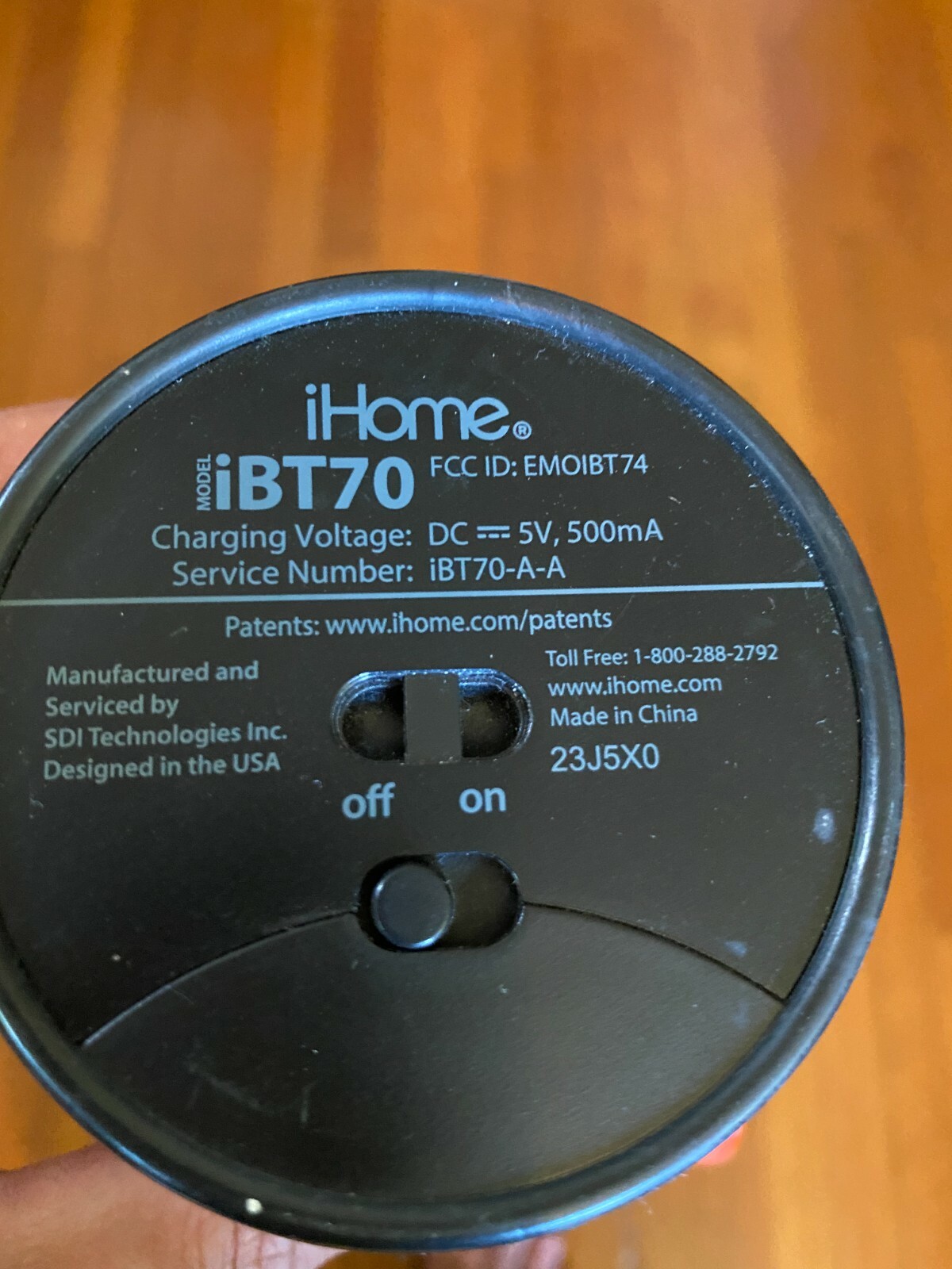 ihome speaker ibt70