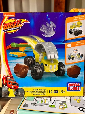 Mega Bloks Smash Stunt ZEG 12 Piece Building Set Blaze Monster Machines