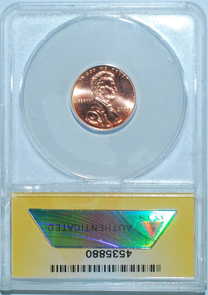 2009 ANACS MS67RD Red FS-808 DDR WDDR-006 Doubled Die Reverse Lincoln Cent - Image 2 of 3