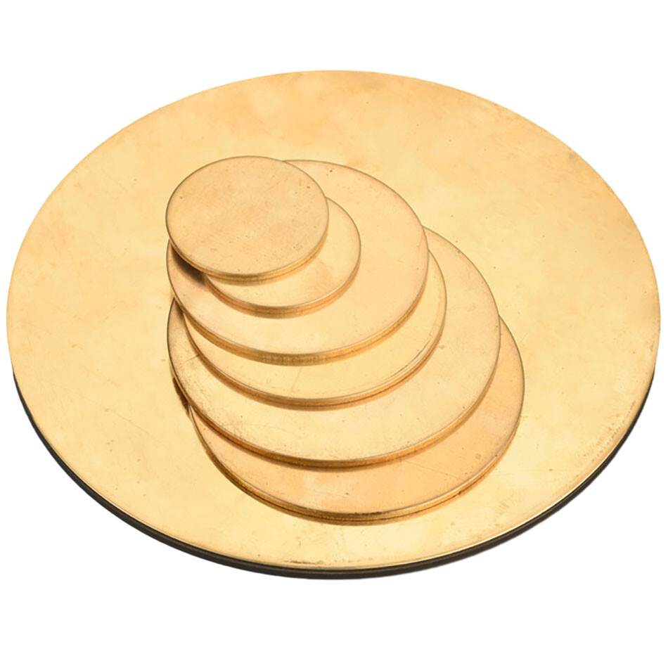 Ø 20/30/50/80/100 mm - 200 mm Thick Brass Discs Round Plate Round Brass ...