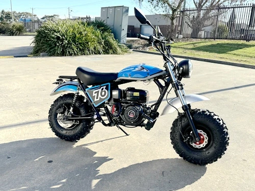 MB200X TrailMaster Hurricane Mini Bike Coleman Full sized REC-REG E-start BLUE - Picture 4 of 20