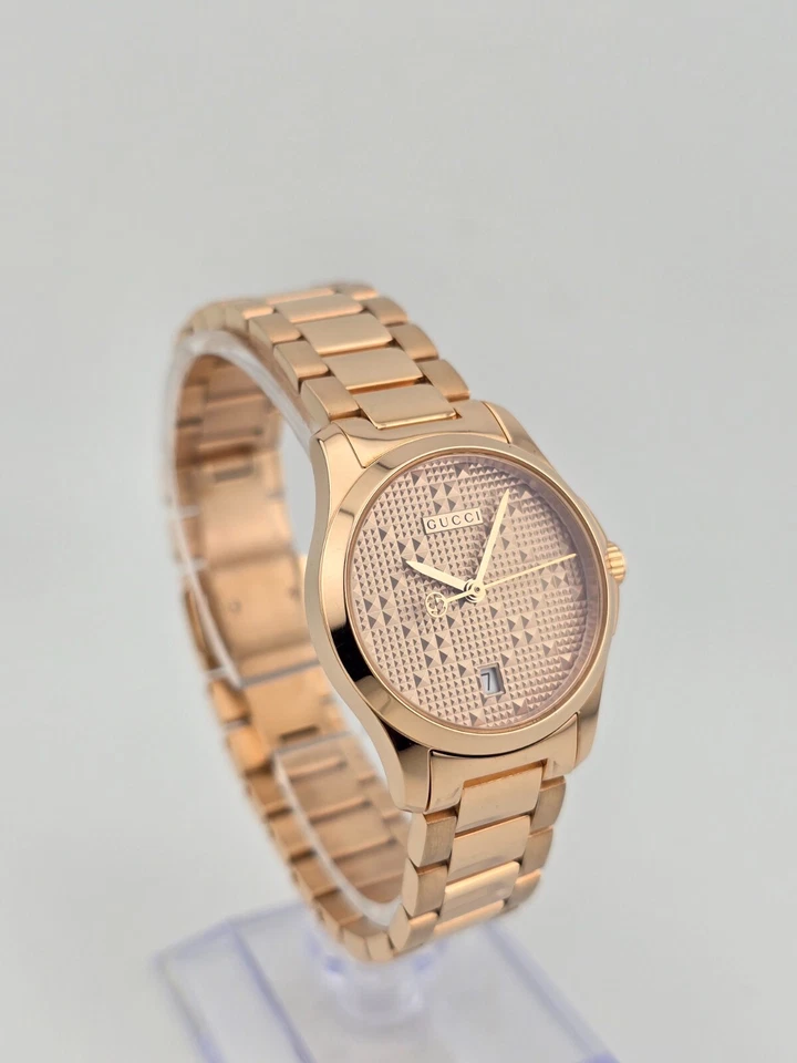 Gucci G-Timeless Women’s Rose Gold Tone Ladies Watch - YA126567 ($1010 MSRP) - Image 4 of 4