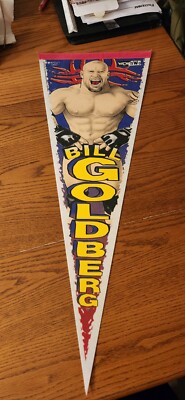 VTG NOS WinCraft Sports Pennant Bill Goldberg Design#010 1998 WCW A1