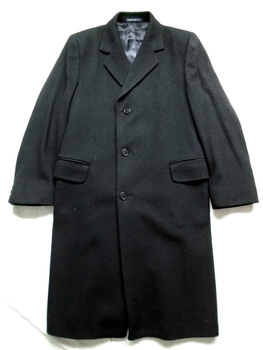 80-90s BESPOKE　AGNONA Pure Cashmere Coat Vintage 80s 90s Benoit's Benbrook Mens 40R Pure Cashmere Soutien
