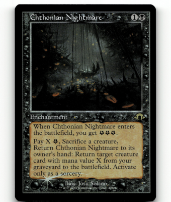 FOIL - MTG Chthonian Nightmare (Retro Frame) #406 - Modern