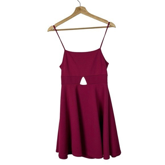 Oh My Love Pink Red Cut Out Fit & Flare Mini Dress M | eBay
