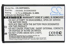 043048 Battery for Swissvoice ePure, ePure fulleco DUO, L7, 650mAh, Replacement