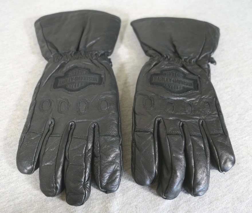 Men's Harley Leather Thermolite Lined Driving Motorcycle Winter Gloves Size Med