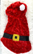 Royal Animals Santa Claus Dog Christmas Suit Size Medium Pet Outfit Costume Hood