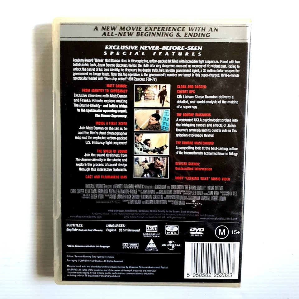 The Bourne Identity Explosive Extended Edition DVD Action, Matt Damon Gift R2/4 - Image 2 of 4