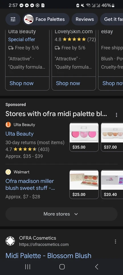 OFRA Midi Pallatte Blush And Ciate London Cherry Bomb Pallatte Combo - Image 2 of 4