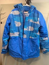 Columbia Youth XL 18-20 Omni-Heat Winter Jacket Hooded Blue Outgrown Camo