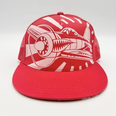Breakaway Snapback Trucker Hat Cap Red Mesh Sample Headwear Division