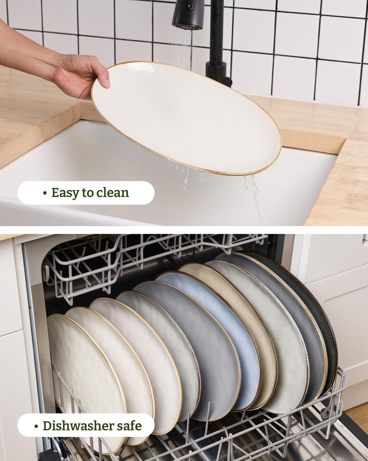 Best famiware Serving Platter Oval 15.59/14.3/12.9inch Dishes for Entertaining