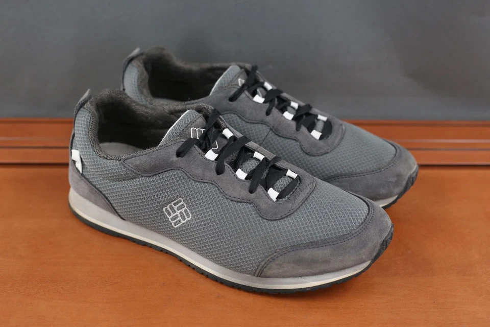 Columbia Zapatos Mujer Talla 10 Gris Gamuza Parte Superior Baja Atlético Malla Gamuza Tenis Foto 3 de 4