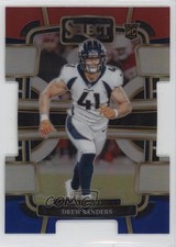 2023 Panini Select Concourse Red & Blue Prizm Die-Cut Drew Sanders #30 6tw