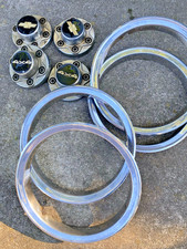 Chevy Gmc Truck 15 Wheel Trim Rings Center Caps 4x4 Rally Rim Beauty K10 K5
