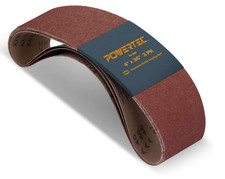 3PK 4X36 Sanding Belts, 80 Grit Aluminum Oxide, 4 X 36 Inch Sanding Belts for Be