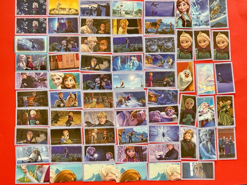 Disney Frozen Panini Sticker Lot 66 Pcs Elsa Anna Olaf Glitter Foil